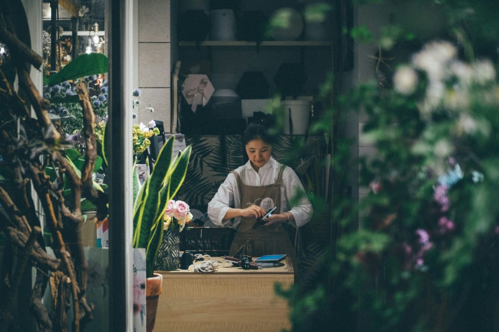 business owner of flower shop