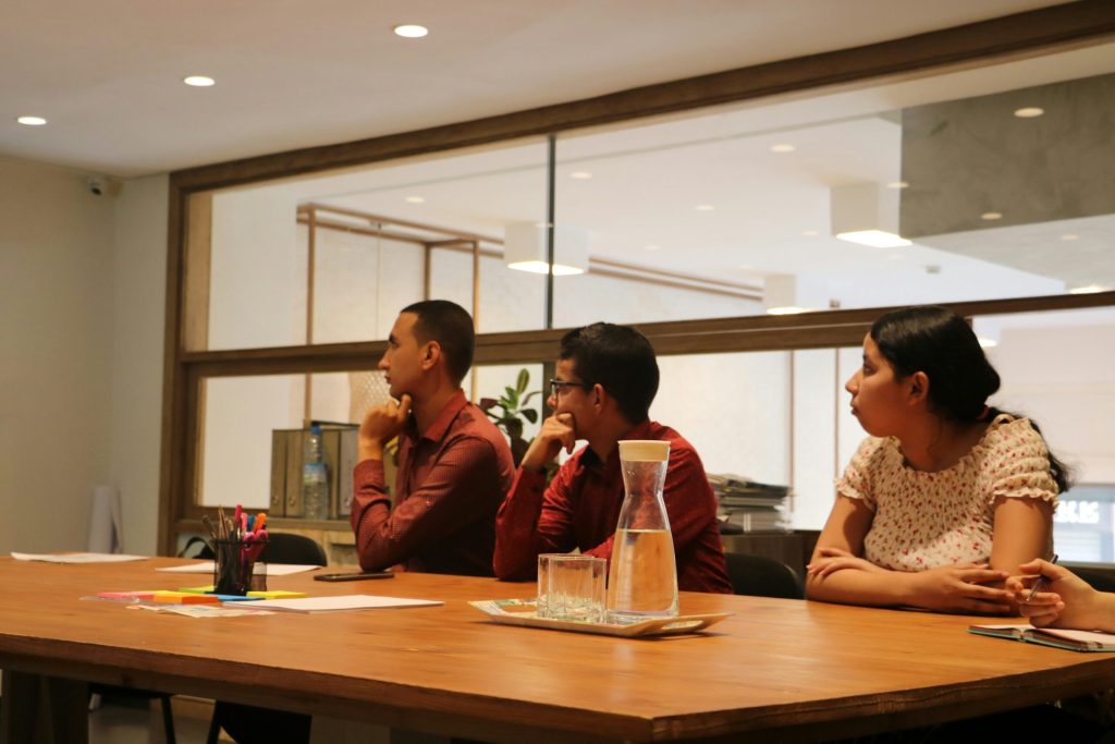 young professionals in business meeting