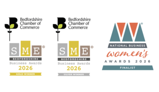 Beansprout Accountants: silver winners of Bedfordshire Chamber of Commerce SME Business Awards 2025.